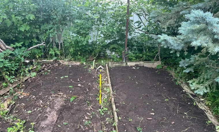Freshly cleared and prepped garden bed