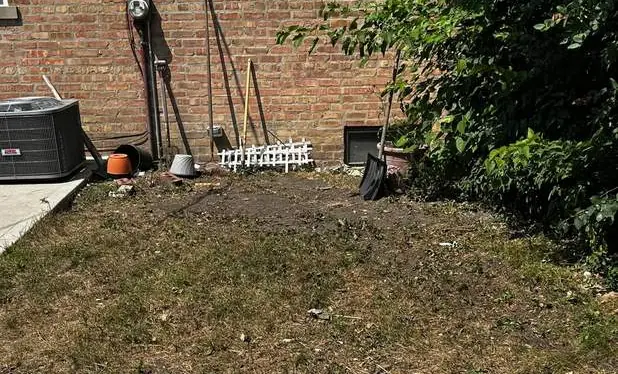 Weeded and cleared garden bed